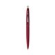a burgundy barrel & burgundy cap clic pen - blue and black ink