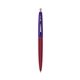 a burgundy barrel & purple cap clic pen - blue and black ink