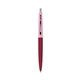 a burgundy barrel & pink lemonade cap clic pen - blue and black ink