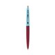 a burgundy barrel & electric punch cap clic pen - blue and black ink
