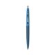a metallic dark blue barrel & blue cap clic pen - blue and black ink