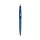 a metallic dark blue barrel & navy cap clic pen - blue and black ink
