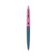 a metallic dark blue barrel & berry crush cap clic pen - blue and black ink