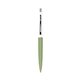 a metallic green barrel & white cap clic pen - blue and black ink