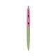 a metallic green barrel & berry crush cap clic pen - blue and black ink