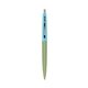 a metallic green barrel & electric punch cap clic pen - blue and black ink