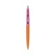a metallic orange barrel & berry crush cap clic pen - blue and black ink