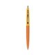 a metallic orange barrel & creamsicle cap clic pen - blue and black ink