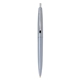 aerial view a metallic silver barrel & metallic silver cap clic pen - blue and black ink, image 1 of 7