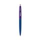 a navy barrel & purple cap clic pen - blue and black ink