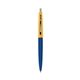a navy barrel & creamsicle cap clic pen - blue and black ink