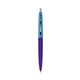 a purple barrel & blue cap clic pen - blue and black ink
