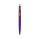 a purple barrel & burgundy cap clic pen - blue and black ink