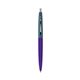 a purple barrel & metallic dark blue cap clic pen - blue and black ink