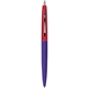 aerial view a purple barrel & red cap clic pen - blue and black ink, image 1 of 2