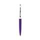a purple barrel & white cap clic pen - blue and black ink