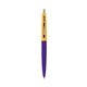 a purple barrel & creamsicle cap clic pen - blue and black ink