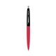 a red barrel & black cap clic pen - blue and black ink