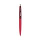 a red barrel & burgundy cap clic pen - blue and black ink
