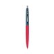 a red barrel & metallic dark blue cap clic pen - blue and black ink