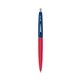 a red barrel & navy cap clic pen - blue and black ink