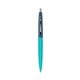 a teal barrel & metallic dark blue cap clic pen - blue and black ink