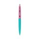 a teal barrel & berry crush cap clic pen - blue and black ink
