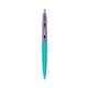 a teal barrel & grapetini cap clic pen - blue and black ink