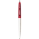 aerial view a white barrel & red cap clic pen - blue and black ink, image 1 of 2