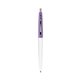 a white barrel & grapetini cap clic pen - blue and black ink