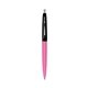 a berry crush barrel & black cap clic pen - blue and black ink