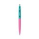 a berry crush barrel & teal cap clic pen - blue and black ink