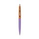 a grapetini barrel & metallic orange cap clic pen - blue and black ink