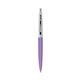 a grapetini barrel & metallic silver cap clic pen - blue and black ink
