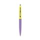a grapetini barrel & yellow cap clic pen - blue and black ink