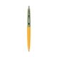 a creamsicle barrel & metallic green cap clic pen - blue and black ink