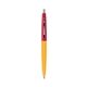 a creamsicle barrel & red cap clic pen - blue and black ink