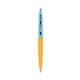 a creamsicle barrel & electric punch cap clic pen - blue and black ink