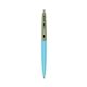 a electric punch barrel & metallic green cap clic pen - blue and black ink