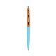 a electric punch barrel & metallic orange cap clic pen - blue and black ink