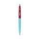 a electric punch barrel & red cap clic pen - blue and black ink