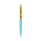aerial view a electric punch barrel & creamsicle cap clic pen - blue and black ink, image 1 of 2
