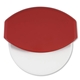 aerial view a red personalized pizza cutter, image 1 of 3