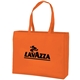 aerial view a orange water - repellent tote, image 1 of 2