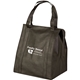 aerial view a black large insulated grocery tote bag, image 1 of 2
