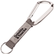 a silver key tag carabiner with strap and pvc patch