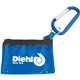 a blue with translucent blue bag carabiner with key tag pouch