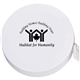 a white 5 vinyl tape measure