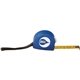 a translucent blue zippy tape measure with lock, clip and strap