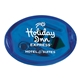 a translucent blue oval sew kit with mirror